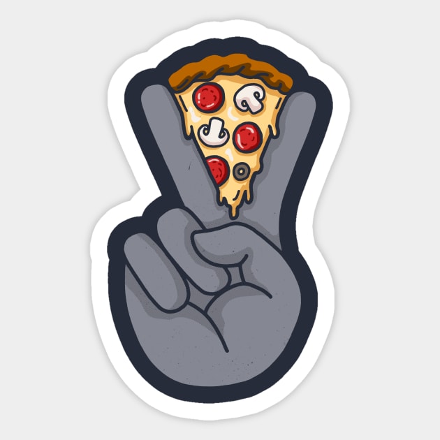 Peace & Pizza Sticker by kookylove